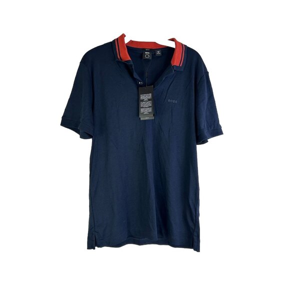 New Hugo Boss Slim Fit Color Block Polo Rugby Shirt - Picture 1 of 7